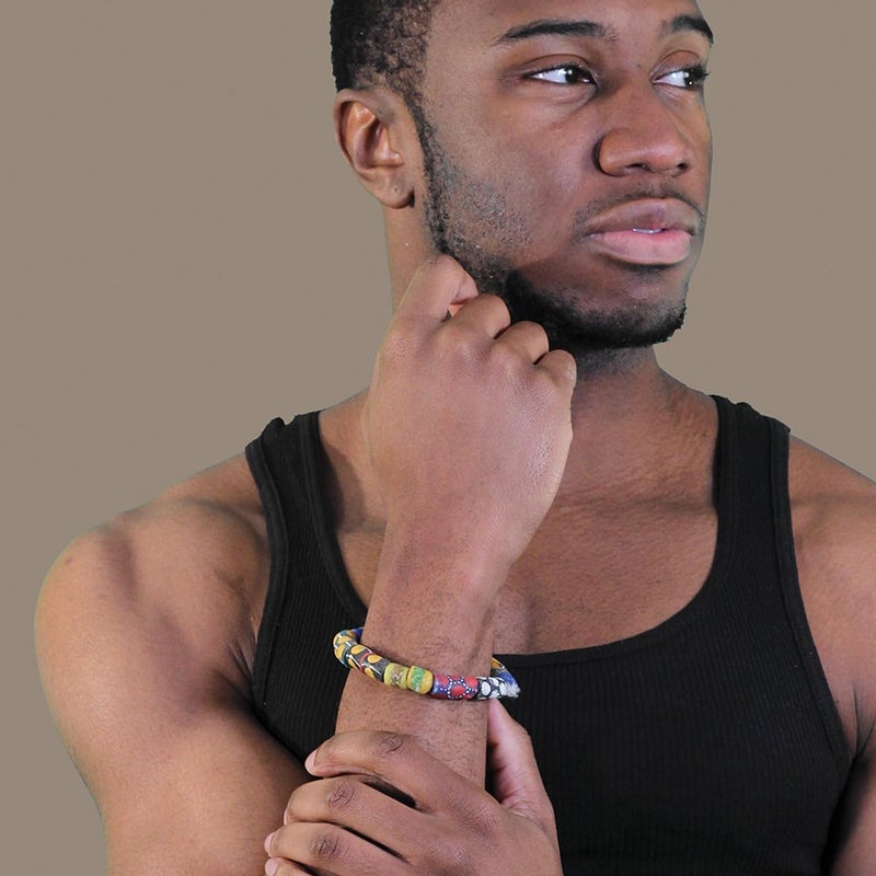 Omaqa Ghana Trade Bead Bracelet (Pack of 3) - Image 3